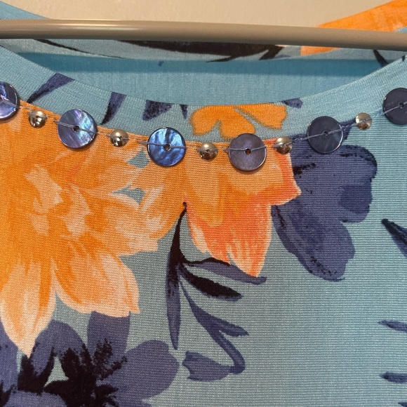 Ruby Rd. Floral Tunic Sz L - Picture 3 of 5